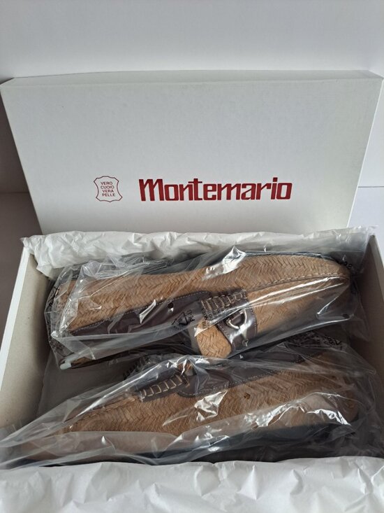 NEW Montemario Brown Suede Leather Slip on Loafers Moccasin main image 8